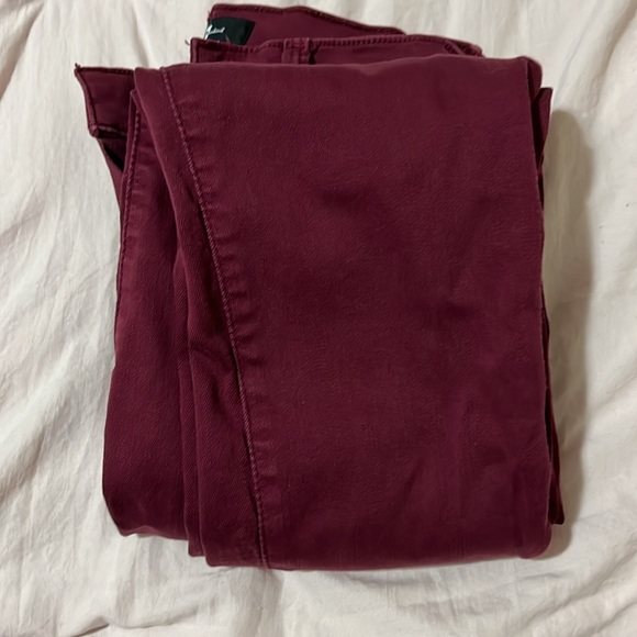 7 For All Mankind High Waist Ankle Red Skinny Jeans - Picture 8 of 11